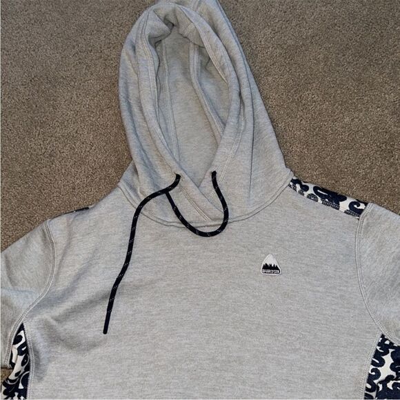 Burton Durable Goods Women’s Gray And Navy Hooded Sweatshirt, Size S - Picture 6 of 8